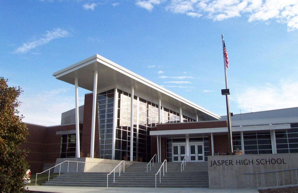 Jasper High School entrance picture